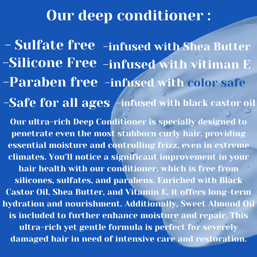 Tsunami Wash & Go Bundle – Shea Butter, Aloe Vera & Vitamin E Shampoo, Deep Conditioner & Leave-In Conditioner