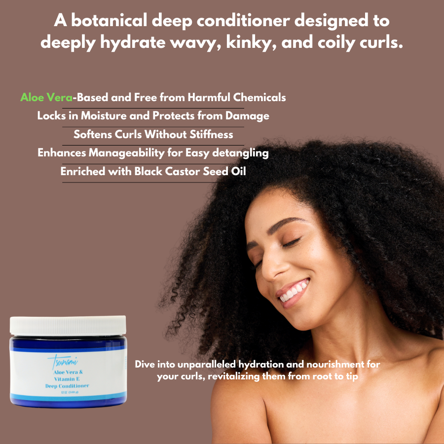 Tsunami Deep Conditioner with Aloe Vera & Vitamin E – Hydrating & Strengthening for Curly Hair