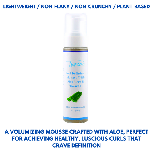 Tsunami Curl Defining Mousse with Flaxseed & Aloe Vera | Enhance, Define & Hold Curls