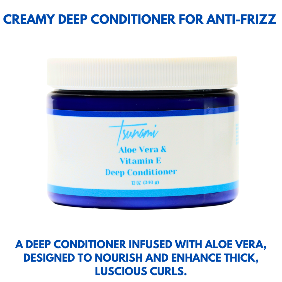 Tsunami Deep Conditioner with Aloe Vera & Vitamin E – Hydrating & Strengthening for Curly Hair