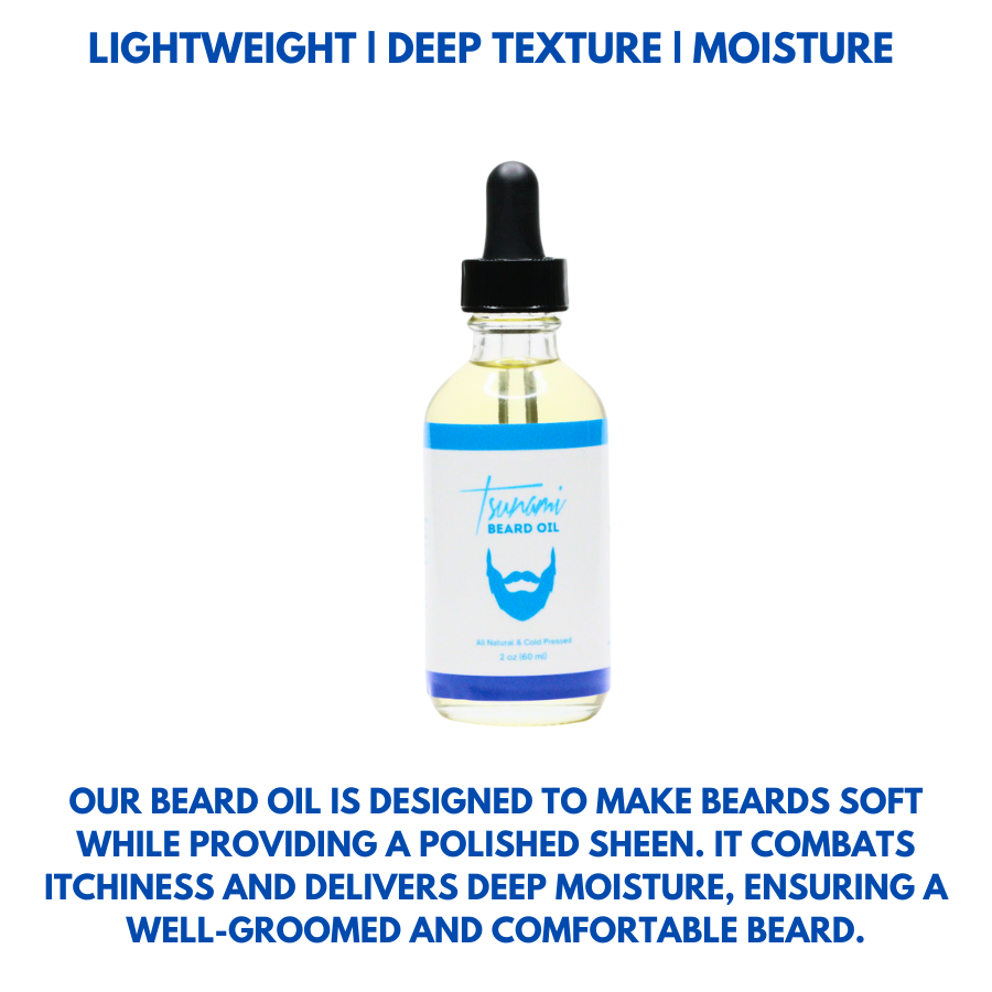 Tsunami Beard Oil | Nourish, Condition & Tame Your Beard | Anti-Frizz & Beard Moisture