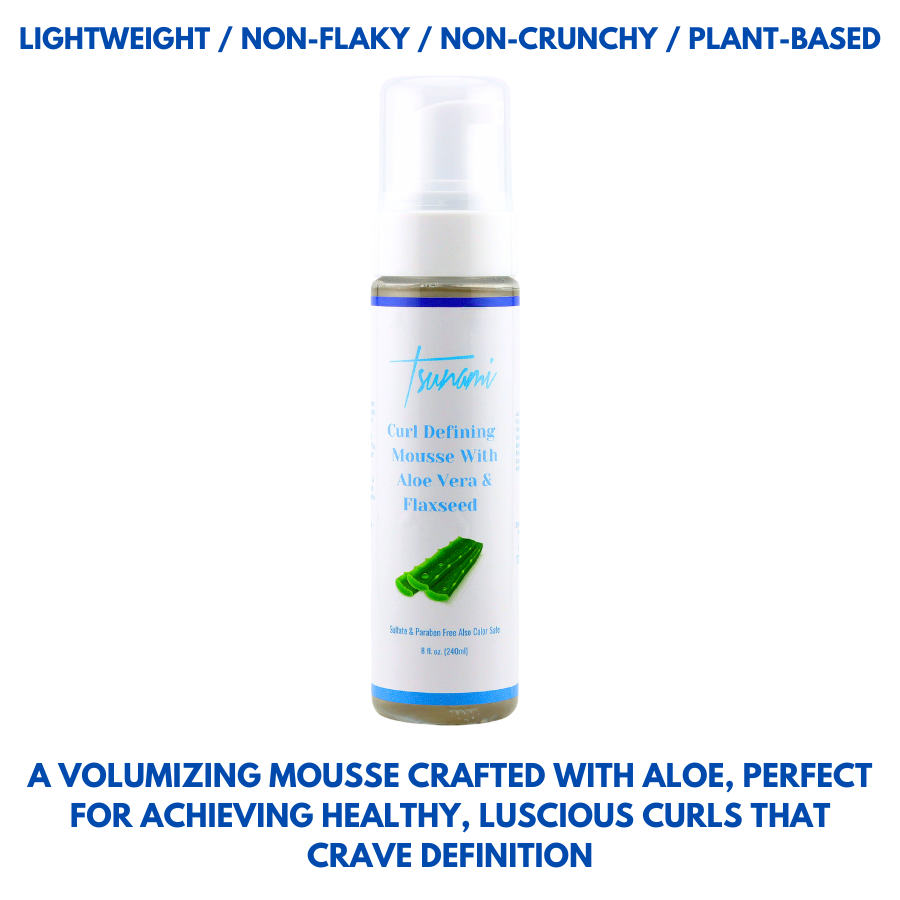 Tsunami Curl Defining Mousse with Flaxseed & Aloe Vera | Enhance, Define & Hold Curls