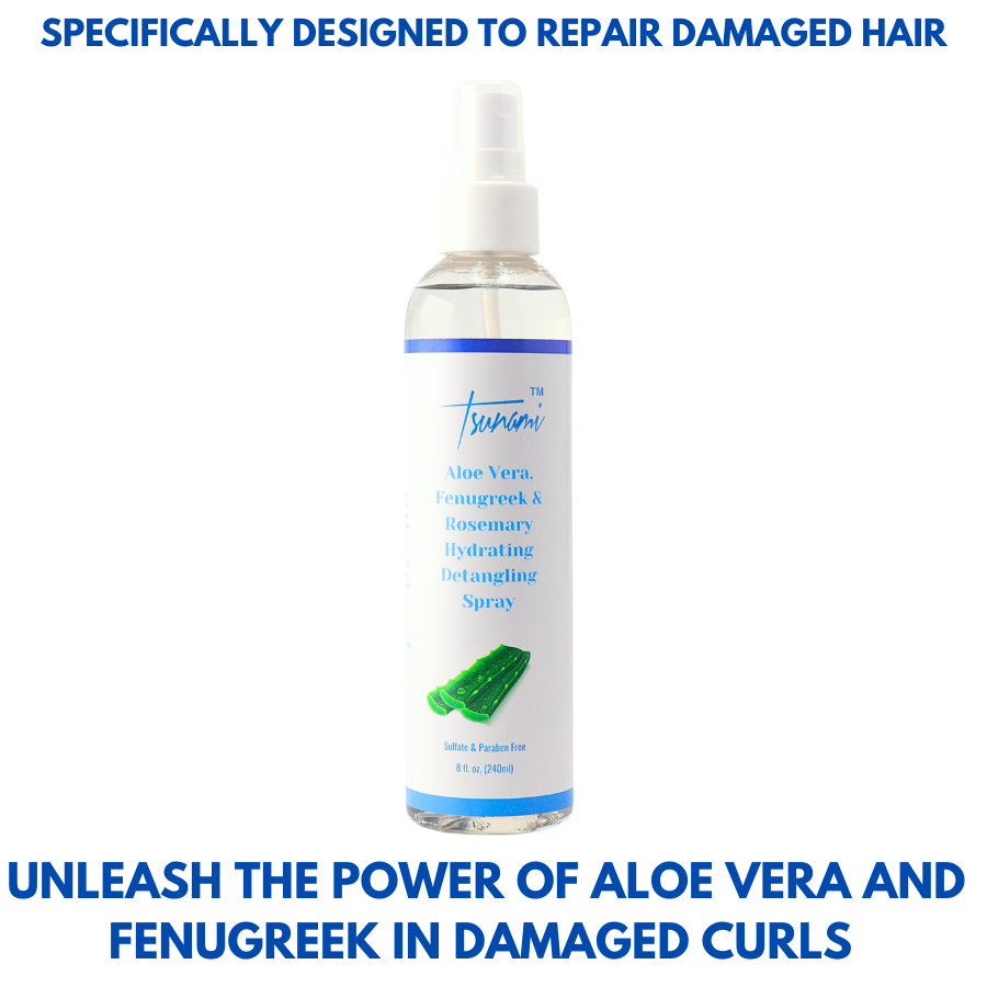 Tsunami Aloe Vera & Fenugreek Hydrating Detangling Spray | Nourish & Define Curls