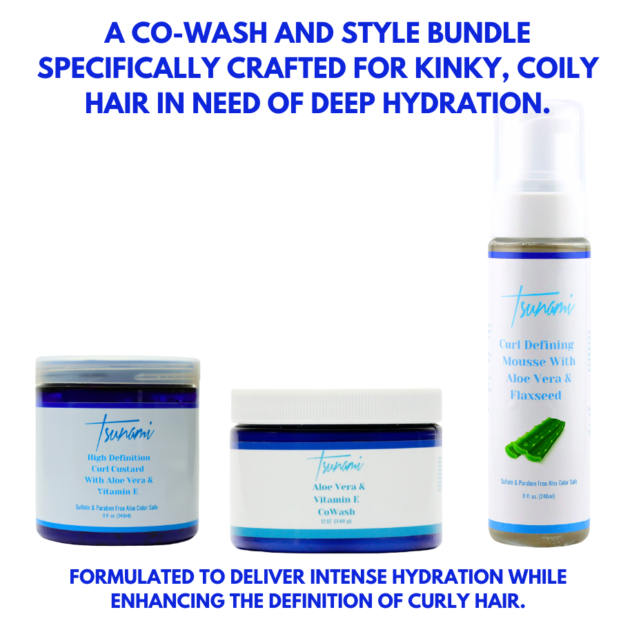 Tsunami Wash & Style Bundle – for Frizz-Free, Defined Curls