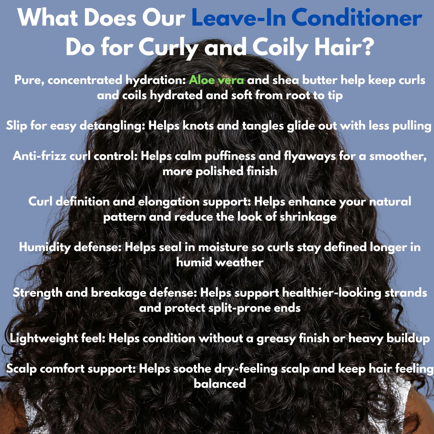 Tsunami Leave-In Conditioner for Curly Hair  | Deep Moisture, Slip & Shine | Anti-Frizz + Humidity Protection