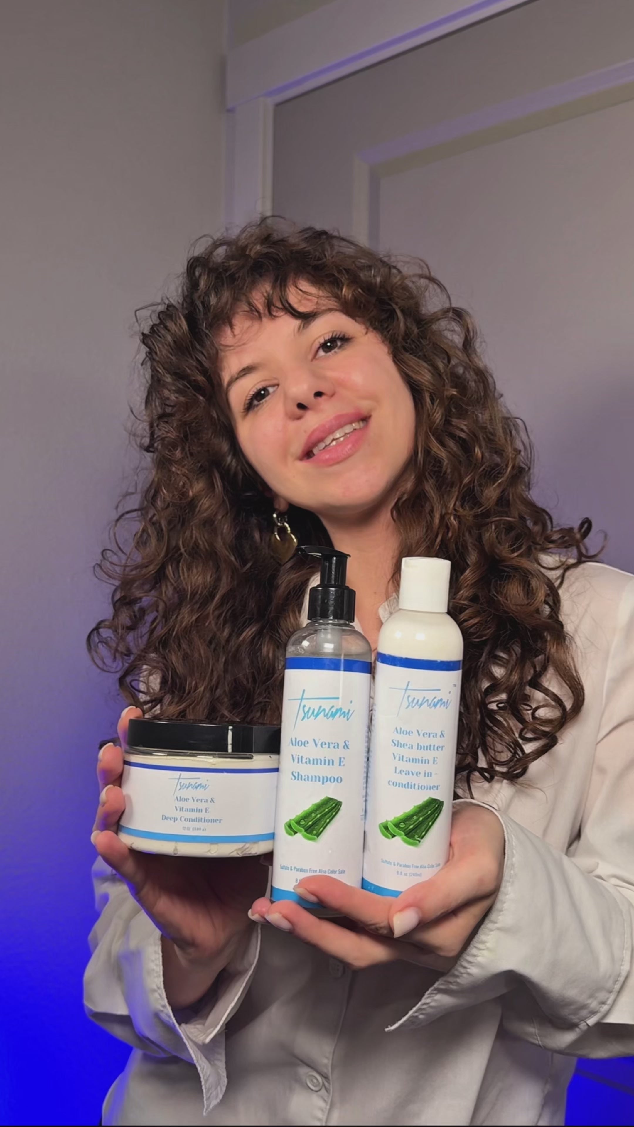 Tsunami Aloe Vera Shampoo & Conditioner Bundle | Curl Care Duo