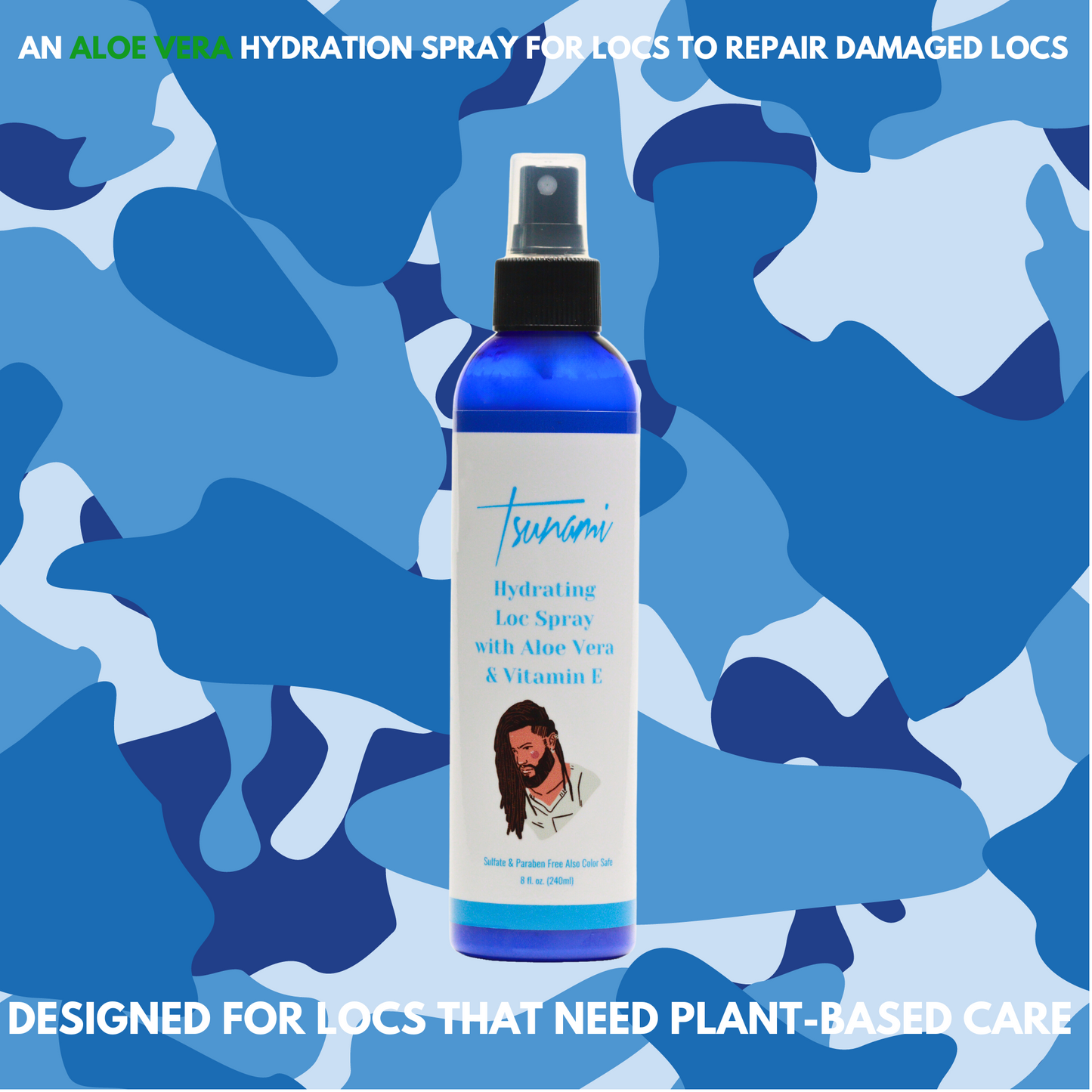 Tsunami  Hydrating Loc Spray with Aloe Vera & Vitamin E